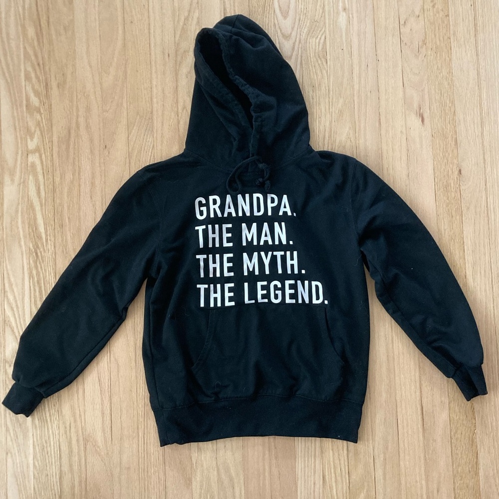Andongruike Black Hoodie Grandpa Legend Eclectic Grandpa Streetwear Indie Grunge